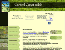 Tablet Screenshot of centralcoastwilds.com